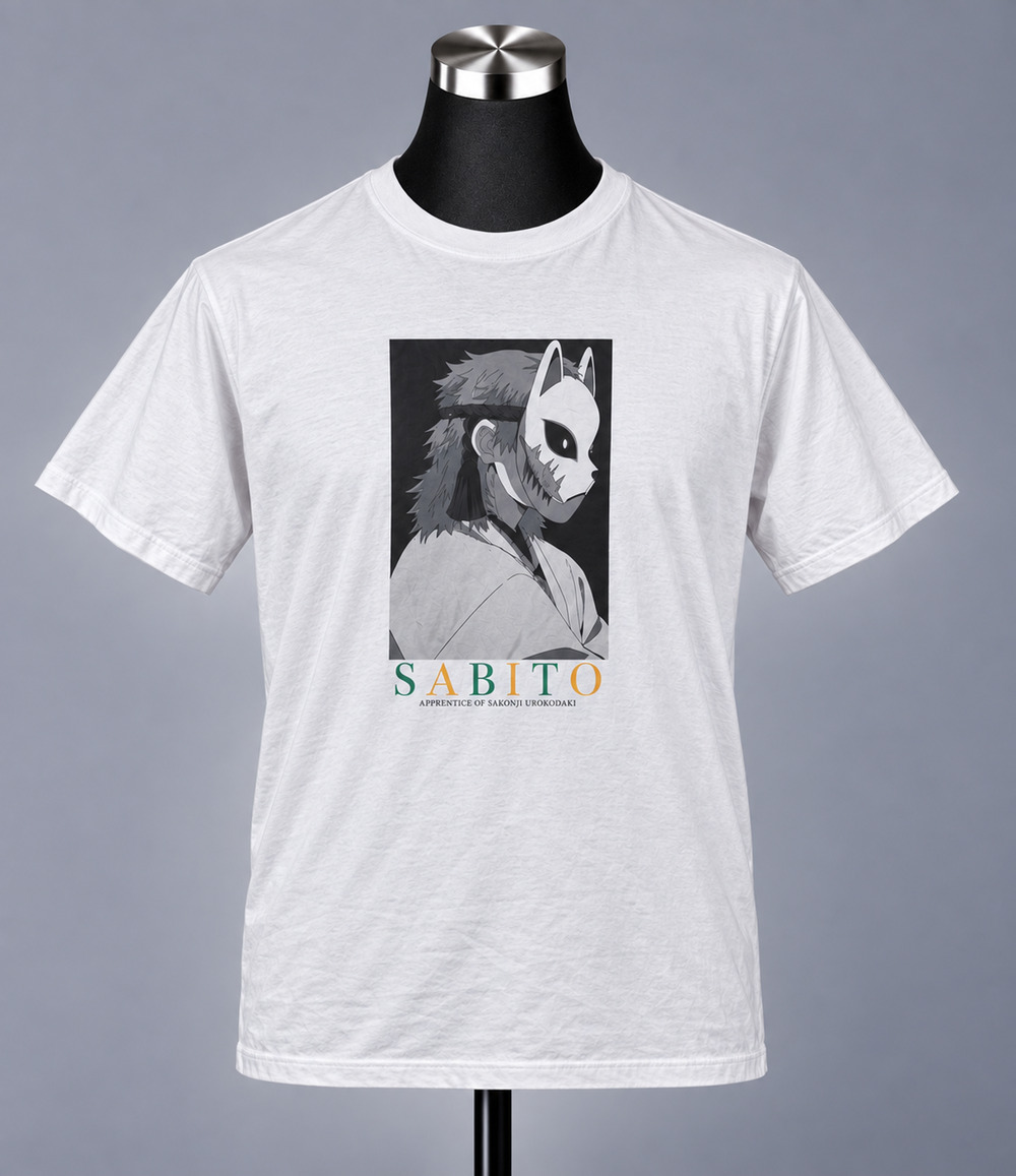 Uniqlo UT Demon Slayer Sabito Sakonji Urokodaki Anime T-Shirt White Size Large